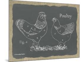 Poultry on Burlap-Gwendolyn Babbitt-Mounted Art Print