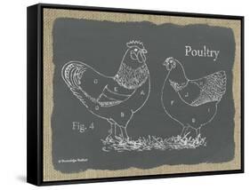 Poultry on Burlap-Gwendolyn Babbitt-Framed Stretched Canvas