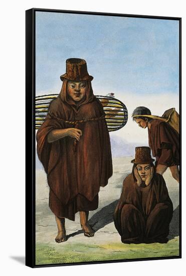 Poultry Seller, Beggar and Labourer, Colombia-Gaspard Theodore Mollien-Framed Stretched Canvas