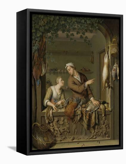 Poultry Seller-Willem Van Mieris-Framed Stretched Canvas