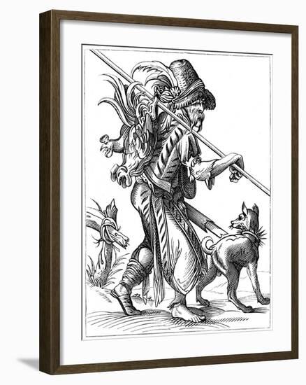 Poultry Supplier, 16th Century-Jost Amman-Framed Giclee Print