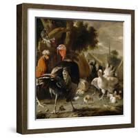 Poultry Yard, c.1668-Melchior De Hondecoeter-Framed Giclee Print