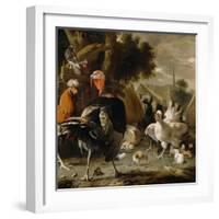 Poultry Yard, c.1668-Melchior De Hondecoeter-Framed Giclee Print