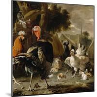 Poultry Yard, c.1668-Melchior De Hondecoeter-Mounted Giclee Print