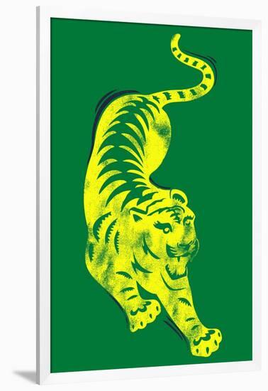 Pouncing Tiger-null-Framed Giclee Print