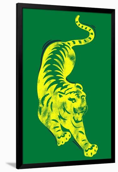 Pouncing Tiger-null-Framed Giclee Print