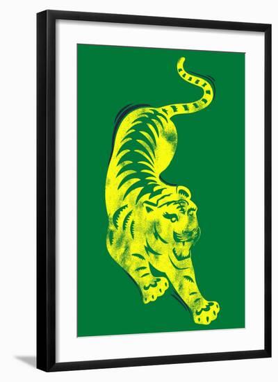 Pouncing Tiger-null-Framed Giclee Print