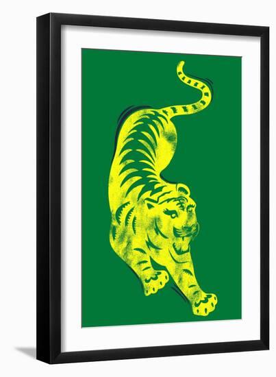 Pouncing Tiger-null-Framed Premium Giclee Print