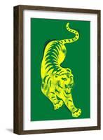 Pouncing Tiger-null-Framed Giclee Print