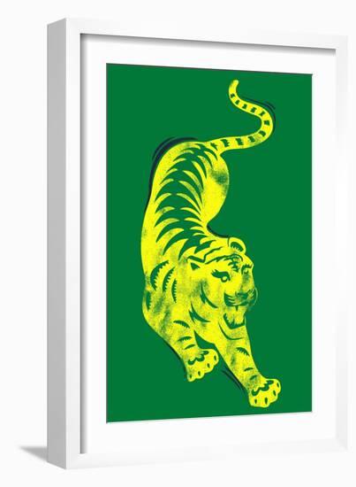 Pouncing Tiger-null-Framed Giclee Print