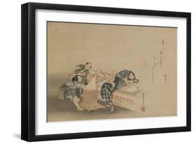 Pounding Rice for Mochi-Katsushika Hokusai-Framed Giclee Print