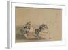 Pounding Rice for Mochi-Katsushika Hokusai-Framed Giclee Print