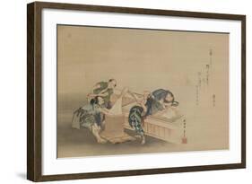Pounding Rice for Mochi-Katsushika Hokusai-Framed Giclee Print
