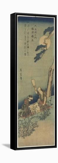 Pounding Silk in Settsu Province, 1830-1844-Utagawa Hiroshige-Framed Stretched Canvas