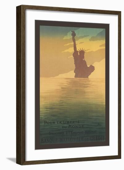 Pour La Liberte Du Monde, Statue of Liberty-null-Framed Art Print