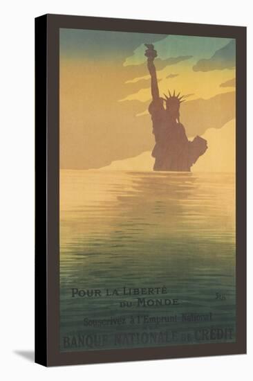 Pour La Liberte Du Monde, Statue of Liberty-null-Stretched Canvas