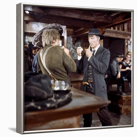 Pour quelques dollars by plus FOR A FEW DOLLARS MORE by Sergio Leone with Klaus Kinski, Lee Van Cle-null-Framed Photo