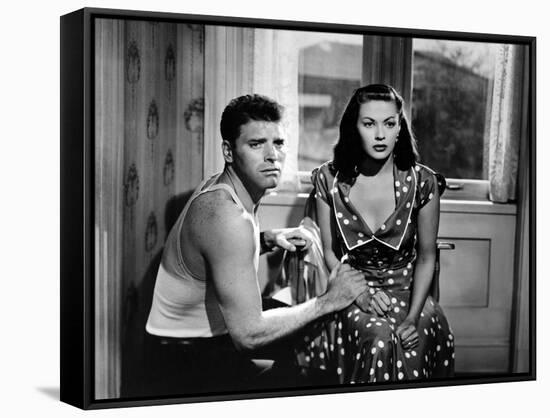 Pour Toi j'ai Tue CRISS CROSS by RobertSiodmak with Burt Lancaster and Yvonne by Carlo, 1949 (b/w p-null-Framed Stretched Canvas