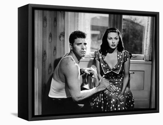 Pour Toi j'ai Tue CRISS CROSS by RobertSiodmak with Burt Lancaster and Yvonne by Carlo, 1949 (b/w p-null-Framed Stretched Canvas