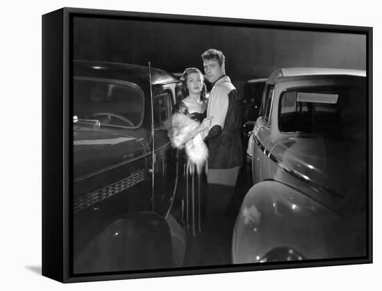 Pour Toi j'ai Tue CRISS CROSS by RobertSiodmak with Burt Lancaster and Yvonne by Carlo, 1949 (b/w p-null-Framed Stretched Canvas