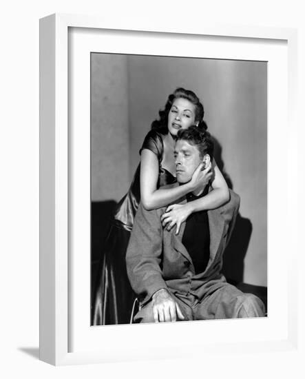 Pour Toi j'ai Tue CRISS CROSS by RobertSiodmak with Yvonne by Carlo and Burt Lancaster, 1949 (b/w p-null-Framed Photo