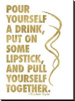 Pour Yourself Drink Golden White-Amy Brinkman-Stretched Canvas