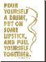 Pour Yourself Drink Golden White-Amy Brinkman-Stretched Canvas