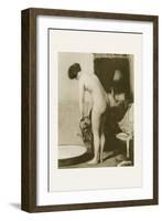 Pouring a Bath-P. Sezille Des Essarts-Framed Art Print