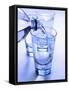 Pouring a Glass of Mineral Water-Regina Hippel-Framed Stretched Canvas