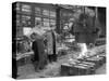 Pouring a Small Casting at Edgar Allens Steel Foundry, Sheffield, South Yorkshire, 1963-Michael Walters-Stretched Canvas