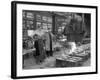 Pouring a Small Casting at Edgar Allens Steel Foundry, Sheffield, South Yorkshire, 1963-Michael Walters-Framed Photographic Print