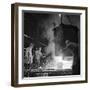 Pouring a Two Ton Casting, Osborn Hadfields Steel Founders, Sheffield, South Yorkshire, 1968-Michael Walters-Framed Photographic Print