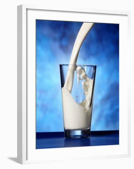 Pouring Milk into a Glass-Miguel G^ Saavedra-Framed Photographic Print