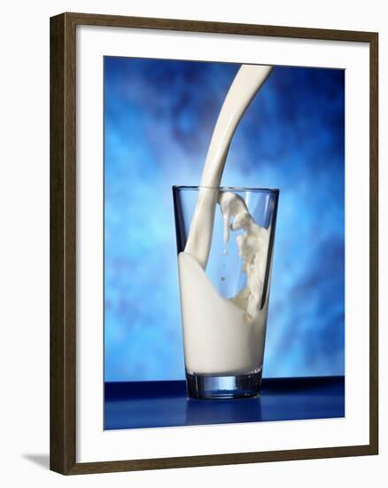 Pouring Milk into a Glass-Miguel G^ Saavedra-Framed Photographic Print