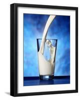 Pouring Milk into a Glass-Miguel G^ Saavedra-Framed Photographic Print