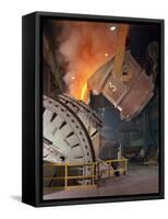 Pouring Molten Iron into a Kaldo Unit, Park Gate Iron and Steel Co, Rotherham, South Yorkshire, 196-Michael Walters-Framed Stretched Canvas