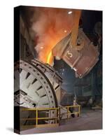 Pouring Molten Iron into a Kaldo Unit, Park Gate Iron and Steel Co, Rotherham, South Yorkshire, 196-Michael Walters-Stretched Canvas