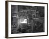 Pouring Molten Iron, Park Gate Steelworks, Rotherham, South Yorkshire, 1964-Michael Walters-Framed Photographic Print