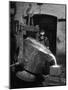 Pouring Molten Metal-Heinz Zinram-Mounted Photographic Print