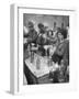 Pouring Olive Oil in Buyers' Bottles in Black Market-Alfred Eisenstaedt-Framed Photographic Print