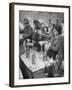 Pouring Olive Oil in Buyers' Bottles in Black Market-Alfred Eisenstaedt-Framed Photographic Print