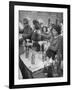 Pouring Olive Oil in Buyers' Bottles in Black Market-Alfred Eisenstaedt-Framed Photographic Print