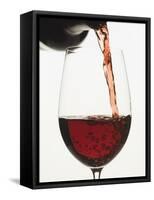 Pouring Red Wine into a Glass-null-Framed Stretched Canvas