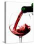 Pouring Red Wine into a Glass-Foodcollection-Stretched Canvas