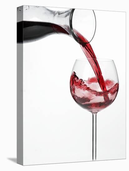 Pouring Red Wine into Glass from Carafe-Kröger & Gross-Stretched Canvas