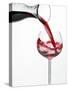 Pouring Red Wine into Glass from Carafe-Kröger & Gross-Stretched Canvas