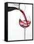 Pouring Red Wine into Glass from Carafe-Kröger & Gross-Framed Stretched Canvas