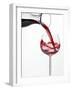 Pouring Red Wine into Glass from Carafe-Kröger & Gross-Framed Premium Photographic Print