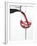 Pouring Red Wine into Glass from Carafe-Kröger & Gross-Framed Photographic Print