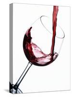 Pouring Red Wine into Wine Glass-Steve Lupton-Stretched Canvas